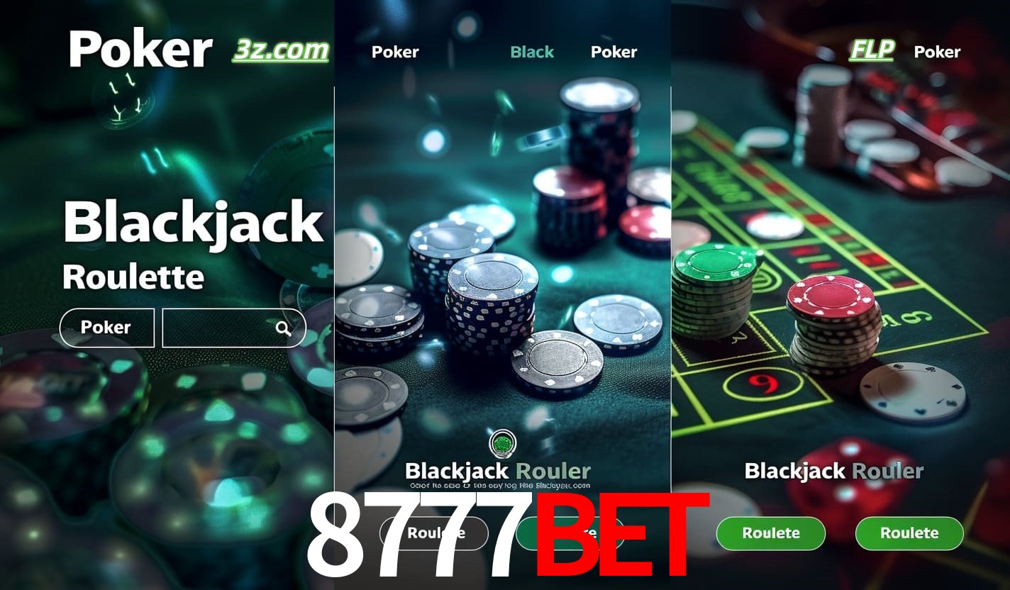 Cassino online 8777bet com Poker, Blackjack e Roleta ao vivo para jogadores do Brasil