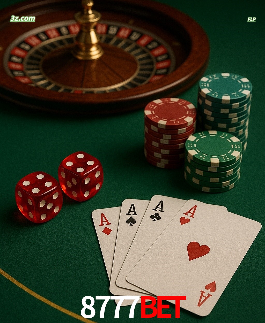 Cassino online 8777bet com jogos de mesa: roleta, dados, pôquer e fichas